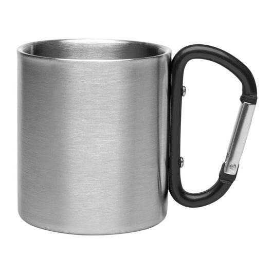 Metalowy kubek 210 ml z karabińczykiem | Easton Winners Gadzety