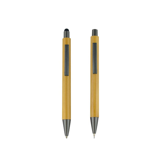 Bambusowy zestaw piśmienny, długopis touch pen i ołówek mechaniczny | Wallace Winners Gadzety