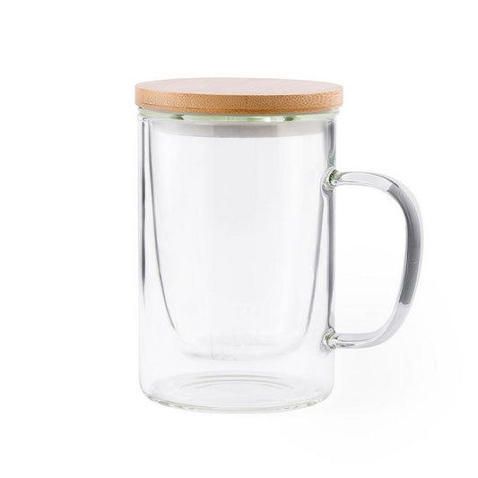 Szklany kubek 450 ml z zaparzaczem i wieczkiem Winners Gadzety