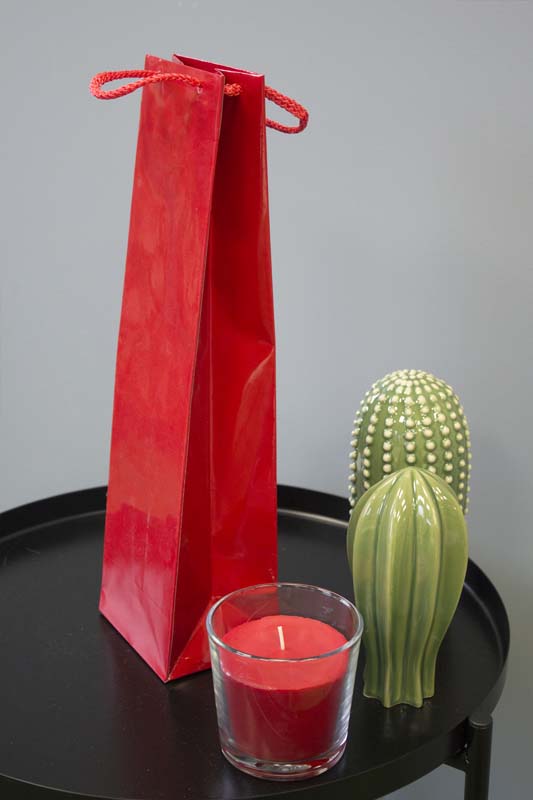 Torba laminowana z uchwytem sznurkowym - CZERWONA - 110x90x400mm Winners Gadzety