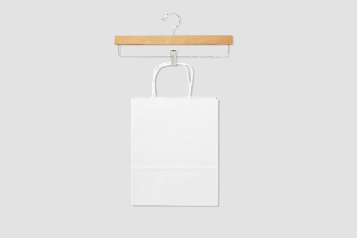 Torba papierowa z uchwytem skręcanym - BIAŁA - 240x100x320mm Winners Gadzety