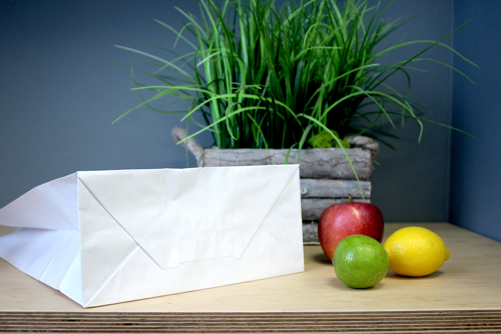 Torba papierowa 500x180x390mm z uchwytem skręcanym BIAŁA Winners Gadzety