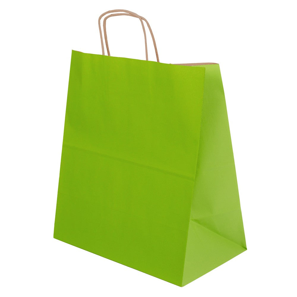 Torba papierowa 305x170x340mm z uchwytem skręcanym -JASNOZIELONA Winners Gadzety