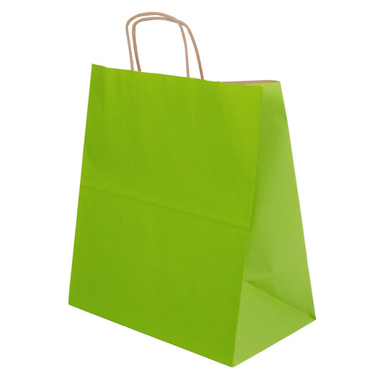 Torba papierowa 305x170x340mm z uchwytem skręcanym -JASNOZIELONA Winners Gadzety