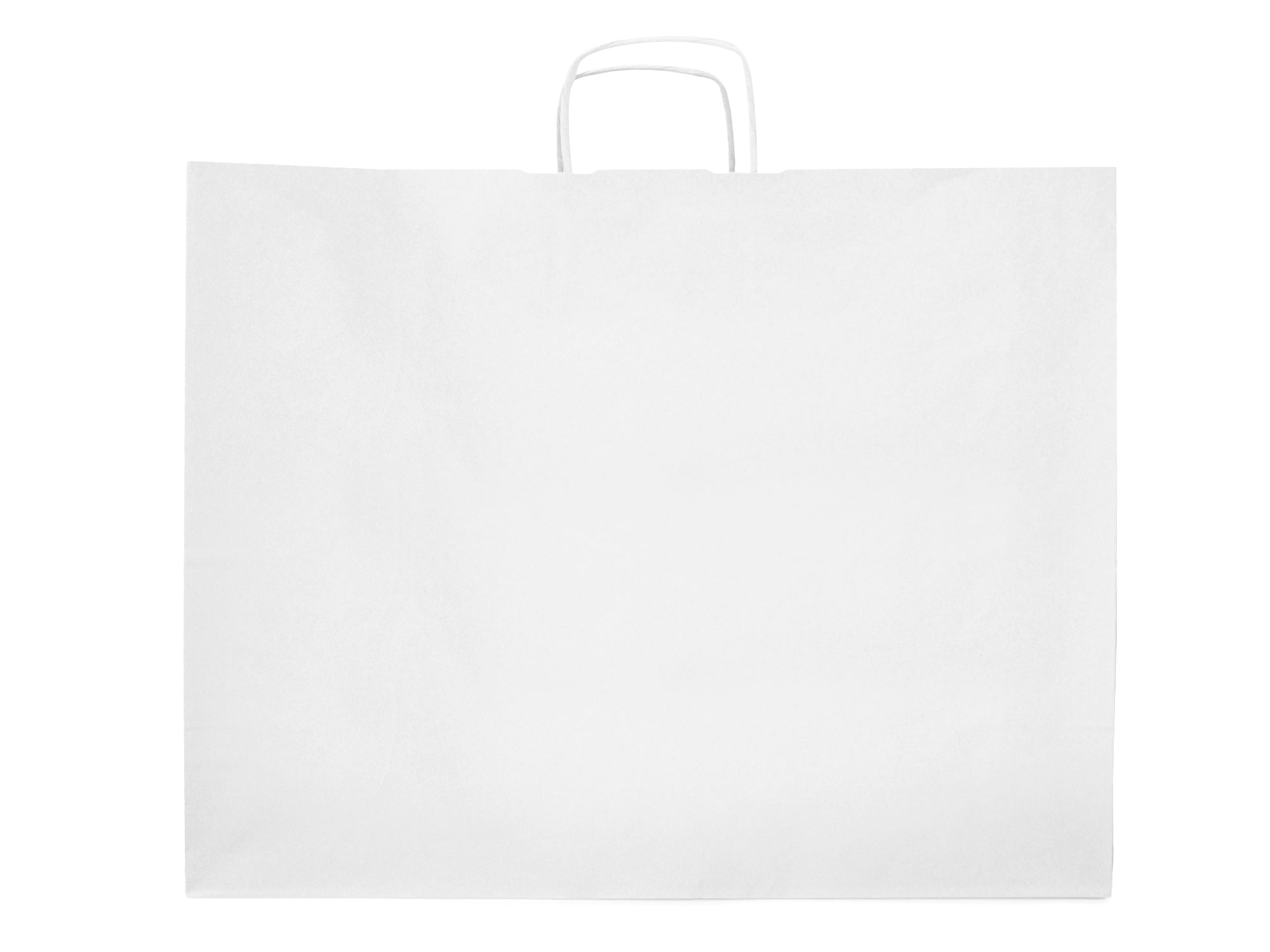 Torba papierowa 500x180x390mm z uchwytem skręcanym BIAŁA Winners Gadzety