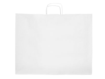 Torba papierowa 500x180x390mm z uchwytem skręcanym BIAŁA Winners Gadzety