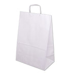Torba papierowa 330x120x500mm z uchwytem skręcanym - BIAŁA Winners Gadzety
