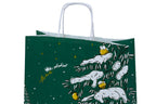 Torba papierowa świąteczna 24x10x32cm ZIELONA CHOINKA Winners Gadzety