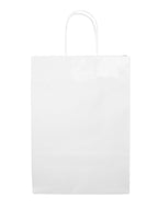 Torba papierowa 180x80x225mm z uchwytem skręcanym BIAŁA Winners Gadzety