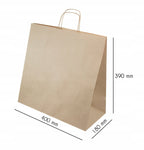 Torba papierowa 400x180x390mm z uchwytem skręcanym BRĄZOWA Winners Gadzety