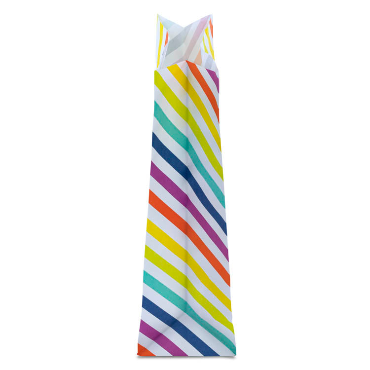 Torba papierowa świąteczna 16x8x27cm TĘCZOWE PASKI Winners Gadzety