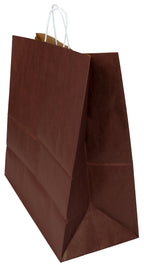 Torba papierowa 400x180x390mm CIEMNY BRĄZ BIAŁA Winners Gadzety