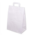 Torba papierowa 320x160x390mm z uchwytem płaskim BIAŁA Winners Gadzety