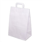 Torba papierowa 320x160x390mm z uchwytem płaskim BIAŁA Winners Gadzety