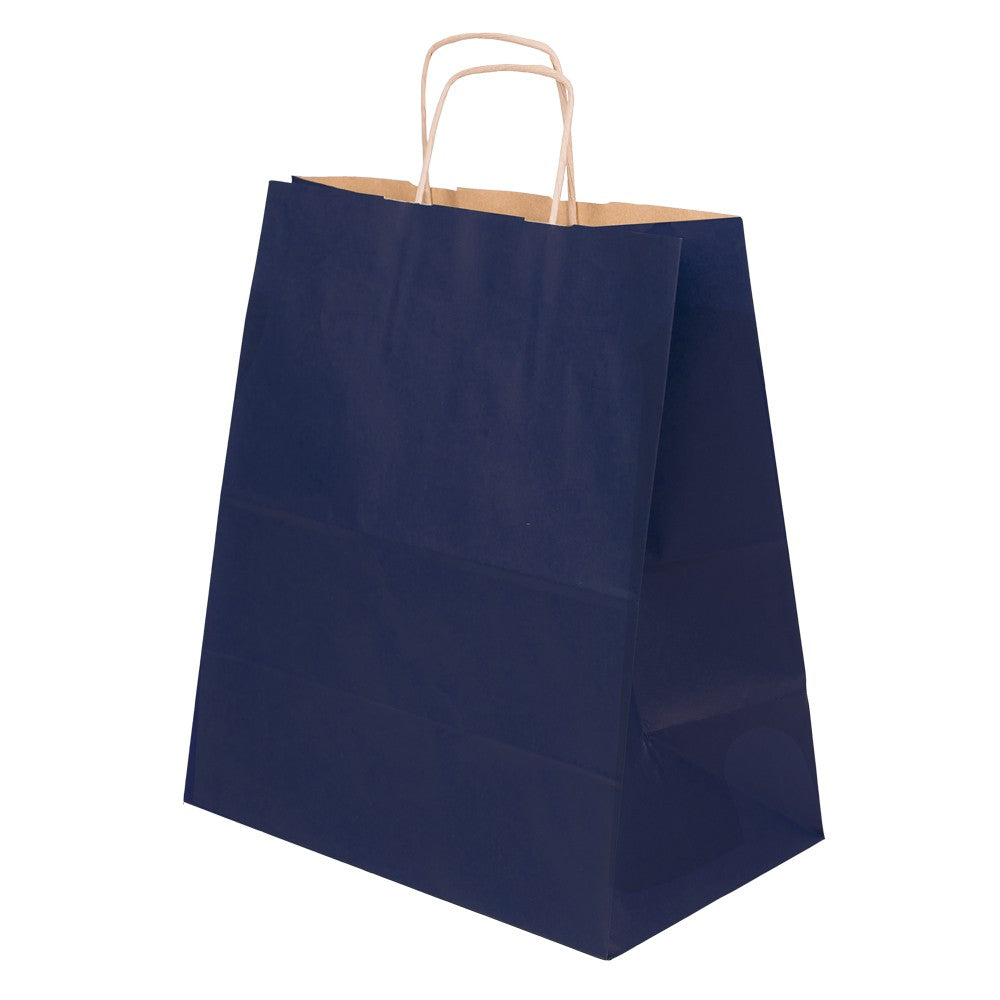 Torba papierowa 305x170x340mm z uchwytem skręcanym GRANATOWA Winners Gadzety