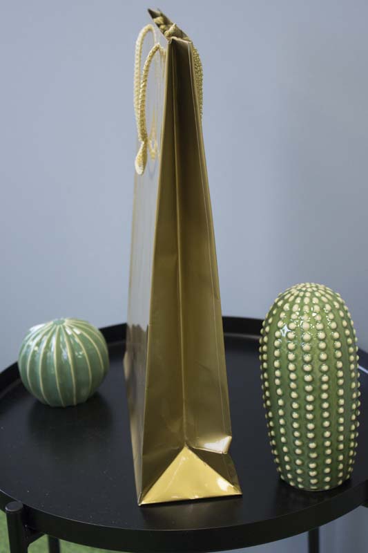 Torba laminowana z uchwytem sznurkowym - ZŁOTA - 300x100x400mm Winners Gadzety