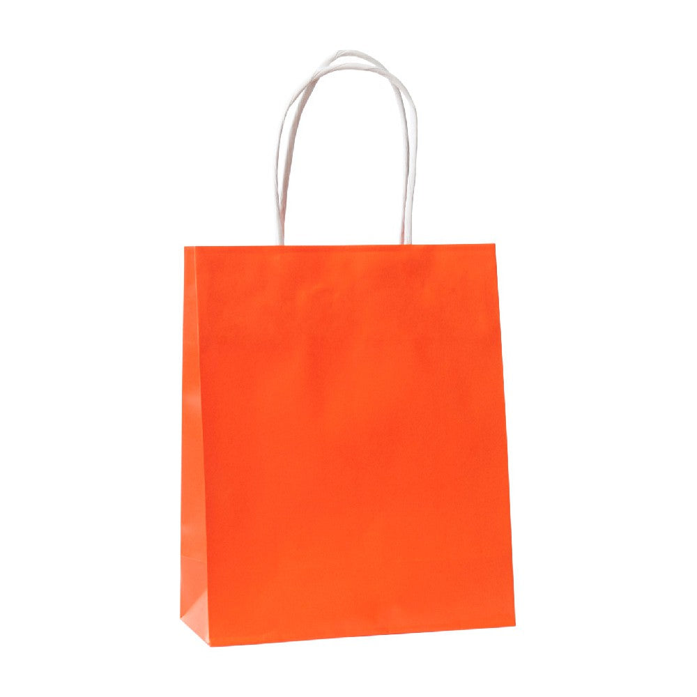 Torba papierowa 180x80x220mm z uchwytem skręcanym Premium - POMARAŃCZOWA Winners Gadzety