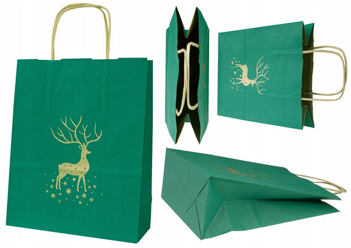 Torba papierowa świąteczna RENIFER 180x80x225mm Winners Gadzety