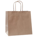 Torba papierowa 260x150x250mm z uchwytem skręcanym Premium - BRĄZOWA Winners Gadzety