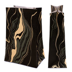 Torba papierowa świąteczna 16x8x27cm CZARNO ZŁOTY MARMUR Winners Gadzety