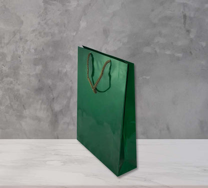 Torba laminowana z uchwytem sznurkowym - ZIELONA - 300x100x400mm Winners Gadzety
