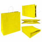 Torba papierowa z uchwytem skręcanym Premium - ŻÓŁTA - 350x150x400mm Winners Gadzety