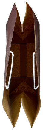 Torba papierowa 400x180x390mm CIEMNY BRĄZ BIAŁA Winners Gadzety