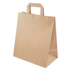 Torba papierowa 260x140x300mm z uchwytem płaskim BRĄZOWA Winners Gadzety