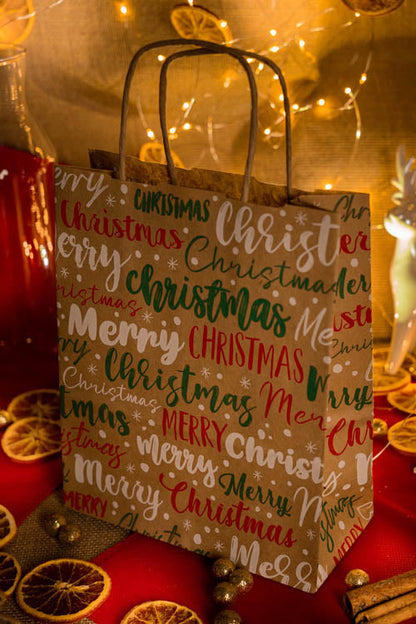 Torba papierowa świąteczna 18x8x22cm MERRY CHRISTMAS Winners Gadzety