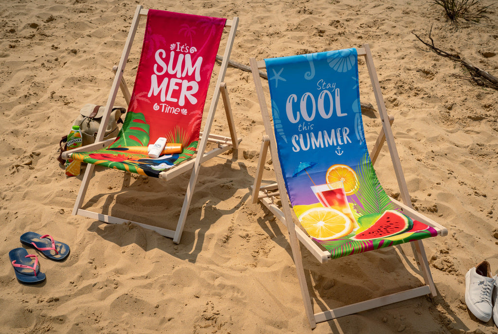 Leżak drewniany z nadrukiem COOL SUMMER Winners Gadzety