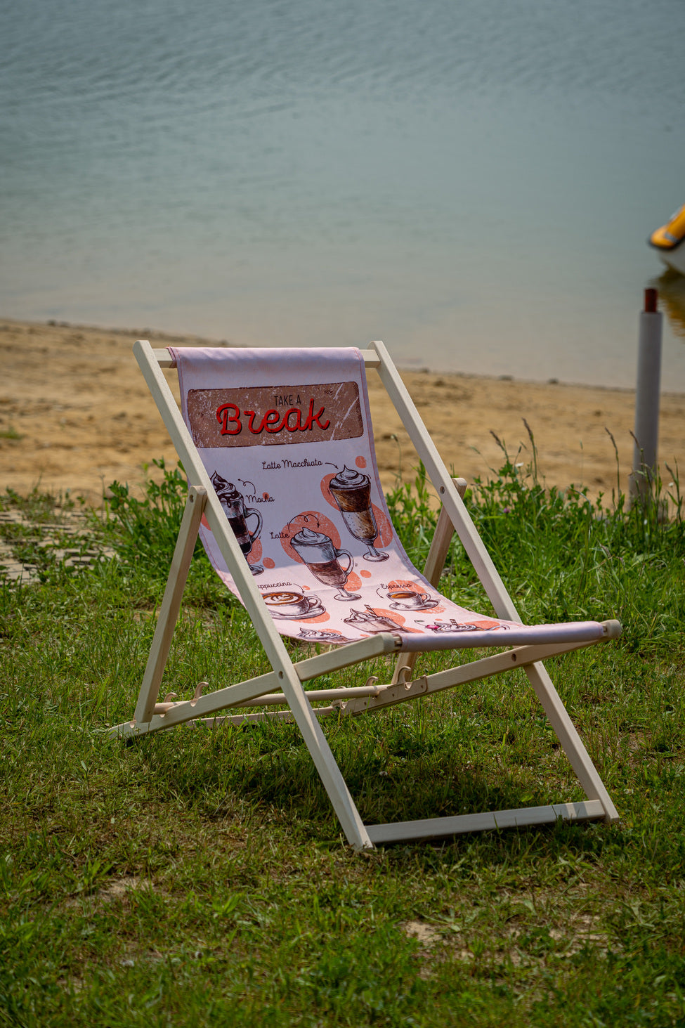 Leżak drewniany z nadrukiem COFFEE BREAK Winners Gadzety